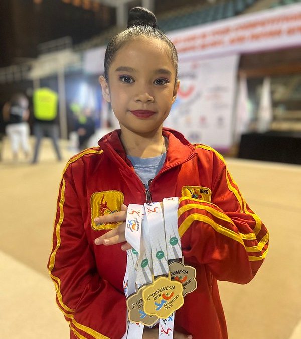 Olivia, kembali memperoleh juara dalam perlombaan gymnastik