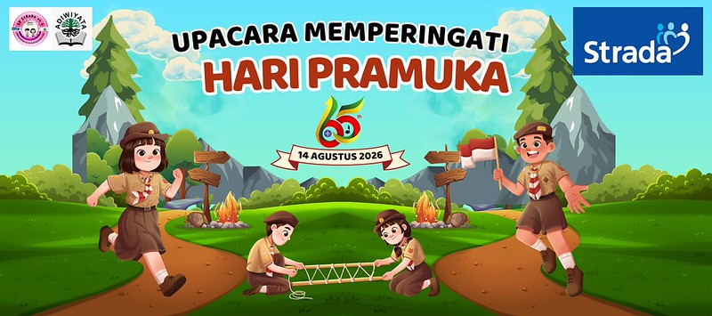 Kobarkan Semangat Juang, SD Strada Van Lith II Gelar Upacara Peringatan Hari Pramuka ke-64